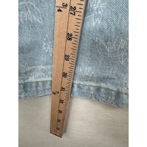 STELLA NOVA FOX PRINT CATE WIDE LEG JEANS 90s High waist sz 31 - Picture 6 of 9